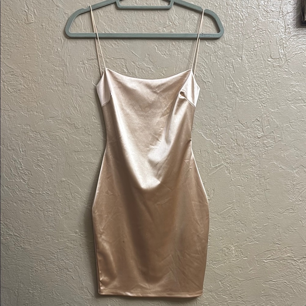 Chic Champagne Satin Dress